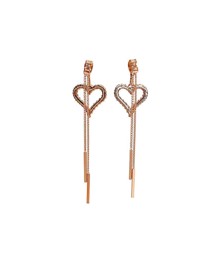 Pink diamante heart two way dangle #02397