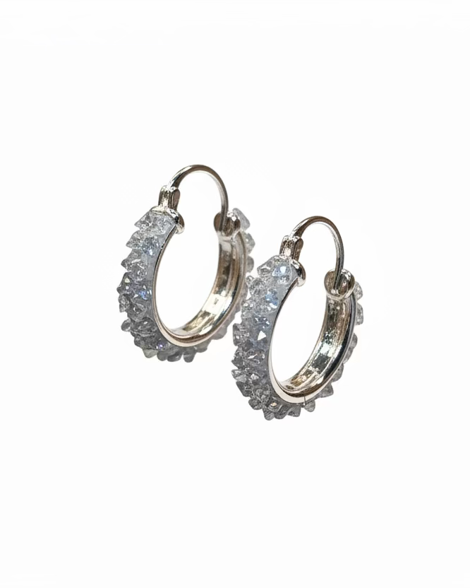 Blue crystal hoop #04134