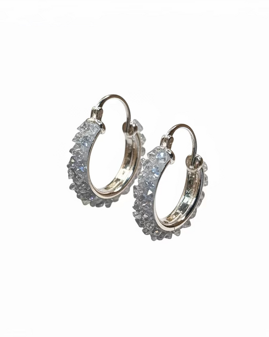 Blue crystal hoop #04134