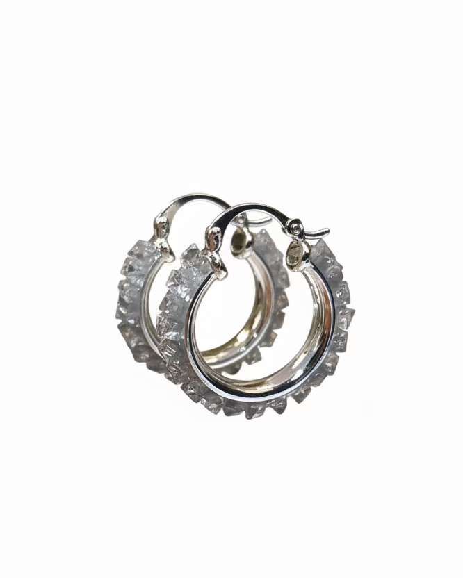 Blue crystal hoop #04134