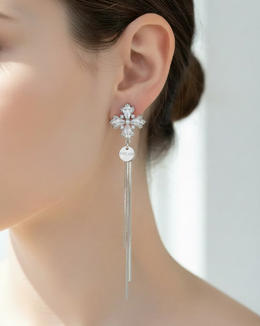 Cateye cross elegant dangle #04981