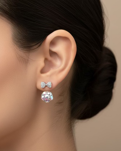 Rainbow ab crystal two-way bow #04971