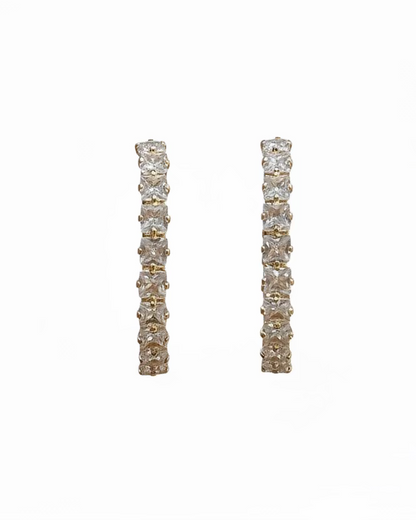 Diamante medium hoop in Gold #04995