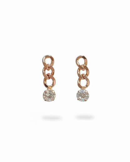 Trio chain with zirconia in rosegold #04862