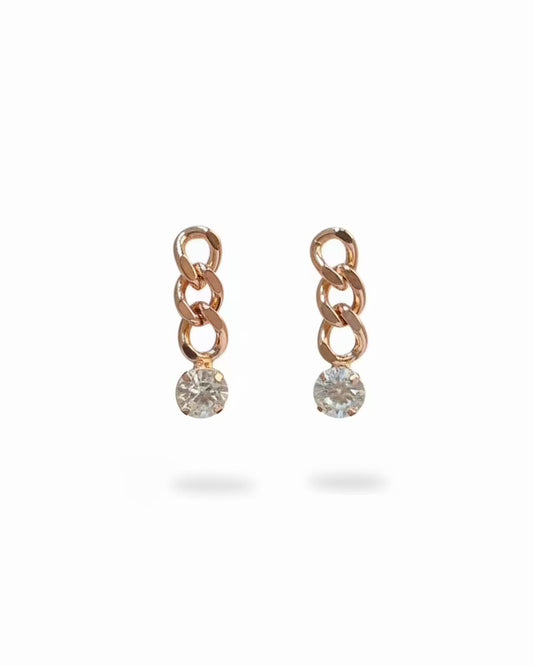 Trio chain with zirconia in rosegold #04862